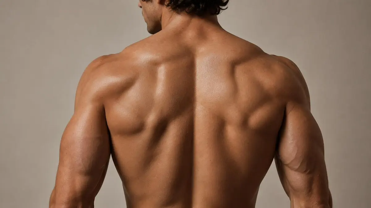 Man’s muscular back showing body definition